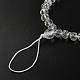 Perles de strass en verre et argile polymère rondelle chaînes de dragonne de téléphone HJEW-YW0001-05D-2