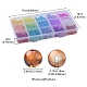 330 Uds. 15 colores para hornear hilos de cuentas de vidrio pintado DGLA-YW0001-08-4