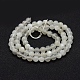 Naturelles perles pierre de lune blanc brins G-P335-04-6mm-2