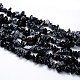 Chapelets de perles de flocon de neige en obsidienne naturelle G-O049-B-44-1