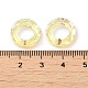 Electroplate Transparent Glass Linking Rings GLAA-F126-01A-3