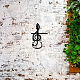 鉄壁の看板  金属芸術の壁の装飾  居間用  家  オフィス  庭園  キッチン  ホテル  バルコニー  楽器模様  300x192x1mm  穴：5mm AJEW-WH0286-051-5