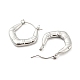 Chunky Rhombus 304 Stainless Steel Hoop Earrings for Women EJEW-C067-02P-2