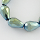 Fili di perle di vetro placcato EGLA-R045-16x10mm-05-1
