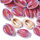 Printed Natural Cowrie Shell Beads SSHEL-R047-01-A03-1