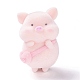 Flockige Miniatur-Schweinfiguren aus Kunstharz AJEW-Z007-04-1