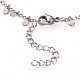 Латунные плоские круглые браслеты с подвесками для женщин и девочек AJEW-AN00382-3