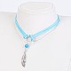 Alloy Linking Rings and Alloy Enamel Pendant Necklaces NJEW-JN02141-4