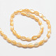 Chapelets de perles ovales en coquillage naturel SSHEL-M016-01B-2