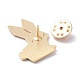 Оригами кролик эмалированная булавка JEWB-K004-33-3