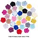 PandaHall 105Pcs ABS Plastic Rose Flower Flatback Bead Cabochons 17.5mm Random Mixed Colors Undrilled Floral Decor Charms for Phone Case Scrapbooking Jewelry Making OACR-PH0001-24-4