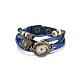 Casual Unisex Zinc Alloy and Leather Bracelet Watches BJEW-BB15599-1