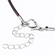 Воском хлопка ожерелье шнура материалы MAK-S032-1.5mm-B02-4