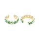 Brass Enamel Cuff Earrings KK-P205-19G-3