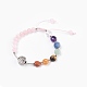 Bracelets réglables de perles tressées avec cordon en nylon BJEW-F346-B02-1