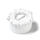 コラムレジンシングルリングディスプレイホルダー  指輪収納用ジュエリースタンド  写真の小道具  ホワイト  4.35x4.6x2.5cm  溝：1.95x0.35cm ODIS-A012-01-4
