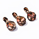 Assembled Synthetic Bronzite and Imperial Jasper Openable Perfume Bottle Pendants G-S366-060F-1