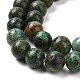 Brins de perles turquoises africaines naturelles (jaspe) TURQ-G037-10mm-7