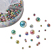 Cuentas de perlas de imitación de plástico ABS del arco iris OACR-YW0001-03G-2