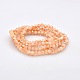 Half Rainbow Plated Faceted Rondelle Imitation Jade Glass Beads Strands GLAA-A024C-HR09-2