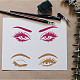 FINGERINSPIRE Eye Stencils for Painting 29.7x21cm Large Beautiful Eyes Stencils Two Pairs of Eyes and Eyebrows DIY-WH0202-415-7