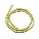 Fil de perles turquoise jaune naturel (jaspe) G-A177-01S-03-2