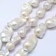 Hebras de perlas keshi de perlas barrocas naturales PEAR-K004-15-1