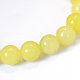 Jade naturel de citron chapelets de perles rondes X-G-E334-10mm-07-2