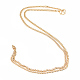 Brass Curb Chains Necklace Making MAK-Q012-03G-2