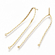 Borlas de latón perlas borlas fornituras del pendiente KK-S350-061G-2