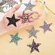 PandaHall Elite 10 Colors Star Crystal Glitter Rhinestone Stickers Iron on Stickers Bling Star Patches for Dress Home Decoration FIND-PH0016-07-3