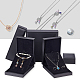 OLYCRAFT 2pcs PU Leather Pendant Box Black Necklace Gift Box for Ring Bracelets Jewelry Box with Foam Mat Jewelry Display Case for Wedding Engagement Proposal 11.1x15.9x4cm LBOX-WH0003-005-6