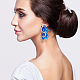 ANATTASOUL 4 Pairs 4 Colors Rhinestone Mask Shape Stud Earrings EJEW-AN0002-59-4