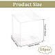 折り畳み式透明PVCボックス  クラフトキャンディー包装用  結婚式  パーティーギフトボックス  正方形  透明  13x13x13cm  展開：36.2x26.1x0.1cm CON-BC0005-77A-2