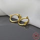 925 orecchini a cerchio con nodo in argento sterling per donna EJEW-BB72414-A-1