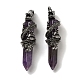 Natural Amethyst Pointed Big Pendants G-D069-01D-AS-1