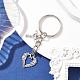 Porte-clés pendentif en alliage coeur saint valentin KEYC-JKC00625-03-2