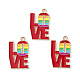 Colgantes de esmalte de aleación de orgullo de color arcoíris ENAM-K067-07-2