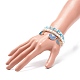 Set di braccialetti elasticizzati con perline di perle di conchiglia stile 3 pz 3 e semi di vetro BJEW-JB08705-01-3