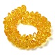 樹脂模造琥珀ビーズ連売り  チップ  ゴールド  7~10x12~14.5x10~14.5mm  穴：1mm  約54個/連  15.94''~16.14''（40.5~41センチメートル） RESI-Z017-02A-2