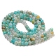 Brins de perles d'amazonite de fleurs naturelles G-A097-B02-02-4