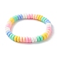 Handmade Polymer Clay Beads Stretch Bracelets for Kids BJEW-JB06487-01-1