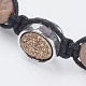 Electroplate Druzy Quartz Braided Bead Bracelets BJEW-F304-02D-45mm-2