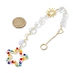 Perles de verre enveloppées d'étoiles ornements suspendus HJEW-JM01652-3