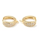 Brass Micro Pave Clear Cubic Zirconia Stud Earring Findings ZIRC-L097-024G-1
