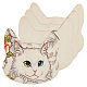 未完成の木片  カットアウト  猫の形  15.2x14.9x0.3cm DIY-WH0002-61C-1