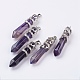 Natural Striped Agate/Banded Agate Big Pointed Pendants G-G738-A-35-1
