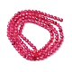 Нити бусин из красного корунда&nbsp;G-Z123-A01-3mm-3