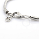 304 Stainless Steel European Style Round Snake Chains Bracelets STAS-J015-01-3