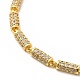Clear Cubic Zirconia Column Link Chain Necklace NJEW-E074-04G-2
